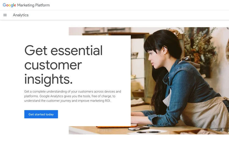 Страница Google Marketing Platform про Analytics