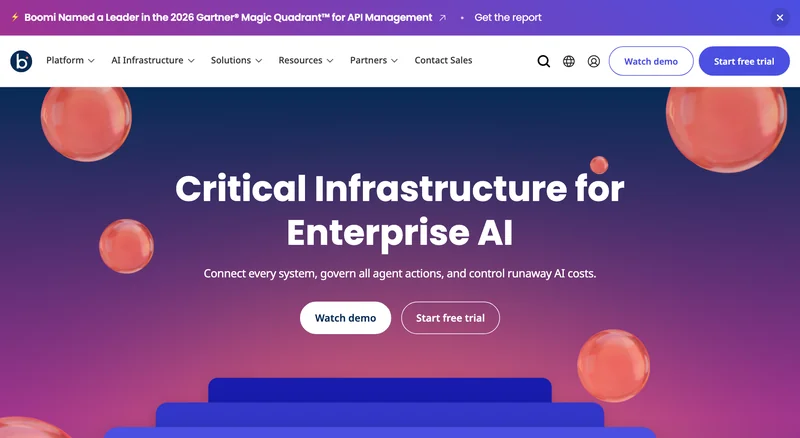 Главная страница платформы Boomi