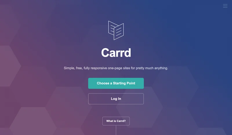 Главная страница Carrd